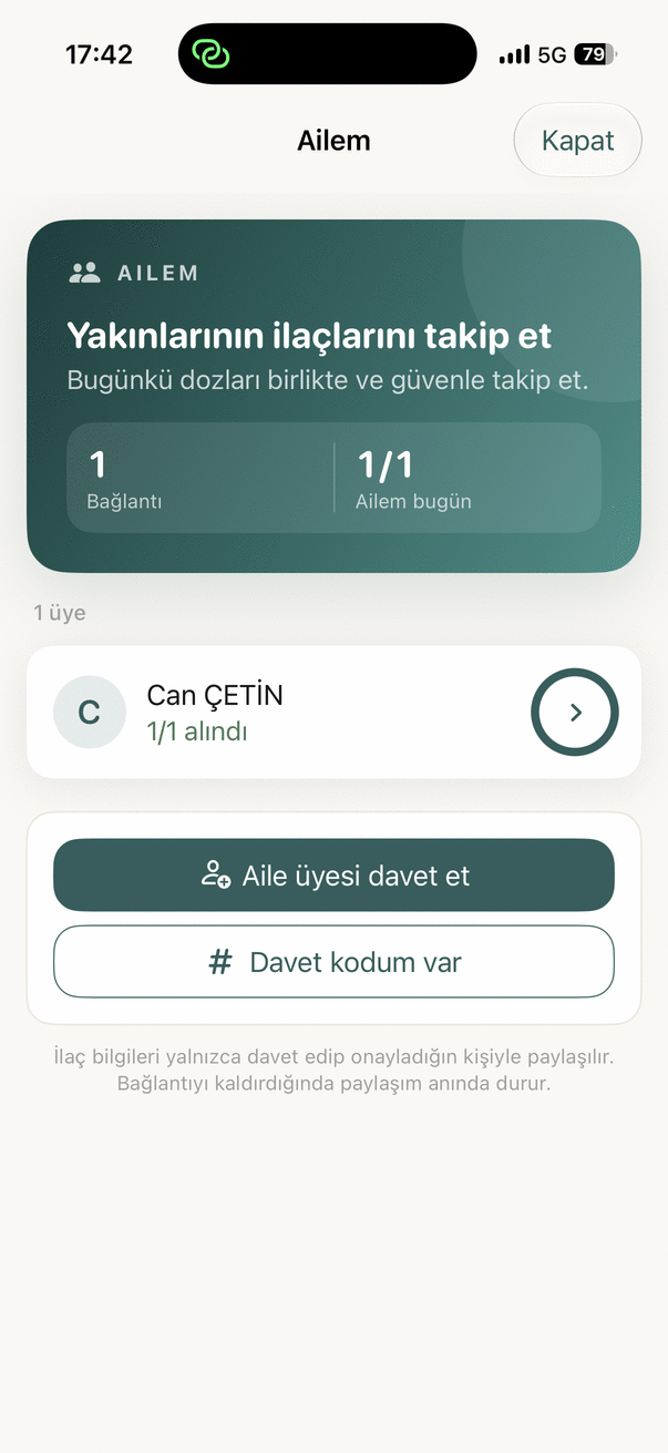 Ailem ekranı